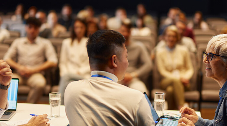 IT leaders at a tech conference